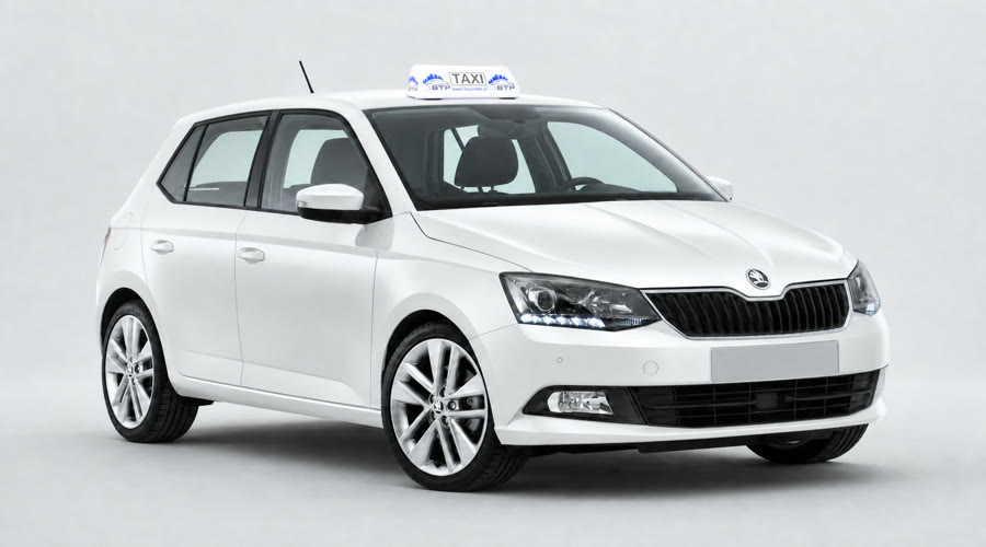 Škoda Fabia hatchback z lampą BTP TAXI
