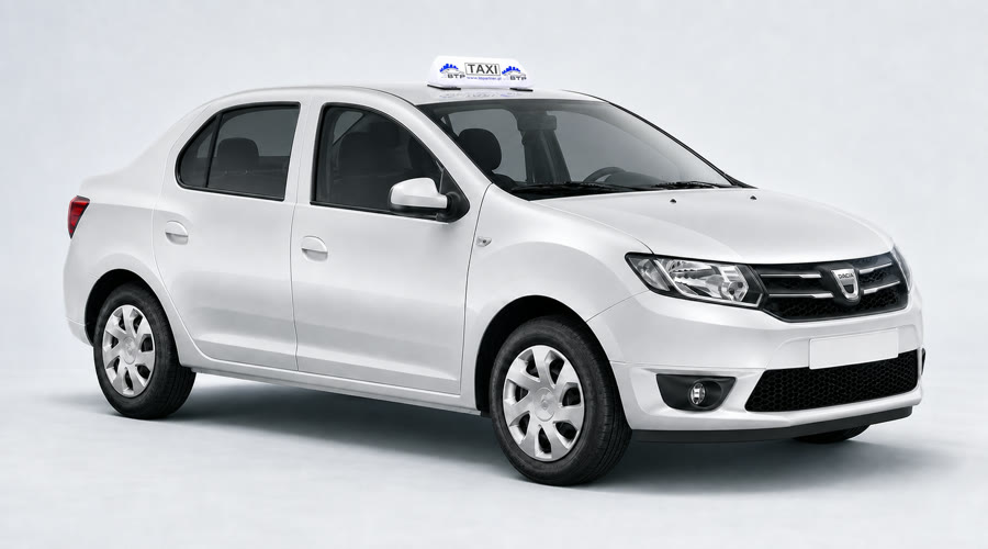 Dacia Logan sedan z lampą BTP TAXI
